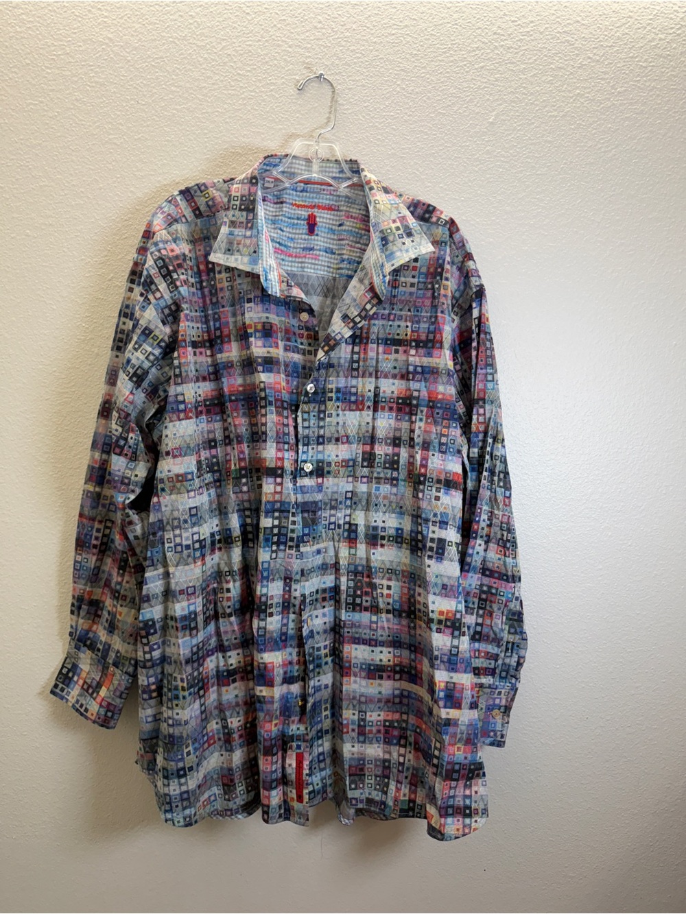 Men's Lightweight Multicolor Patterned Shirt Jacket - Relaxed Button-Up